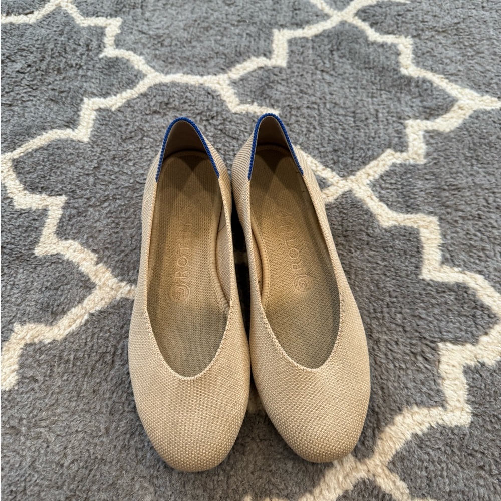 Rothy's Tan Classic Flats Elegant Design